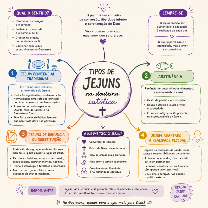 Tipos de Jejuns na Doutrina Católica 